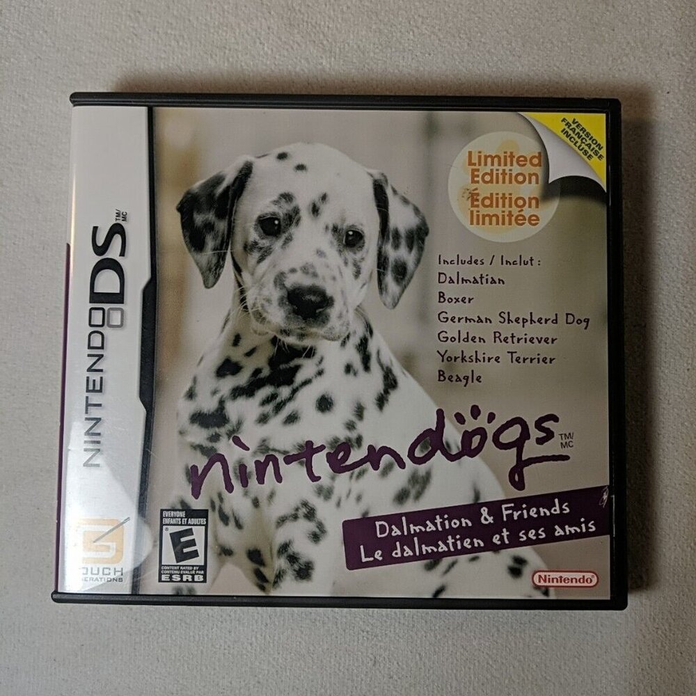 Nintendo DS Nintendogs Dalmatian & Friends Limited Edition CIB 2006 E Game WORKS